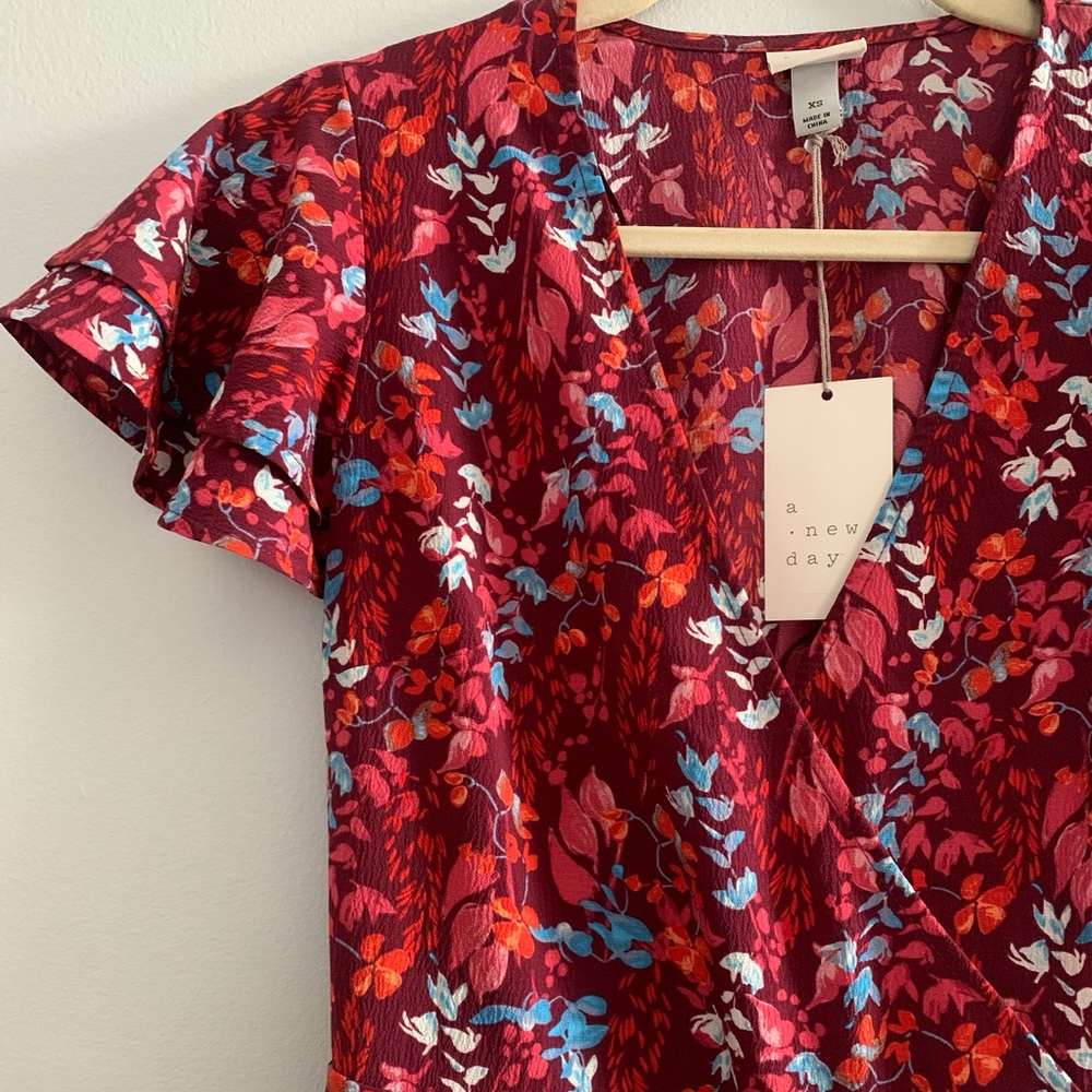 A New Day Floral Wrap dress